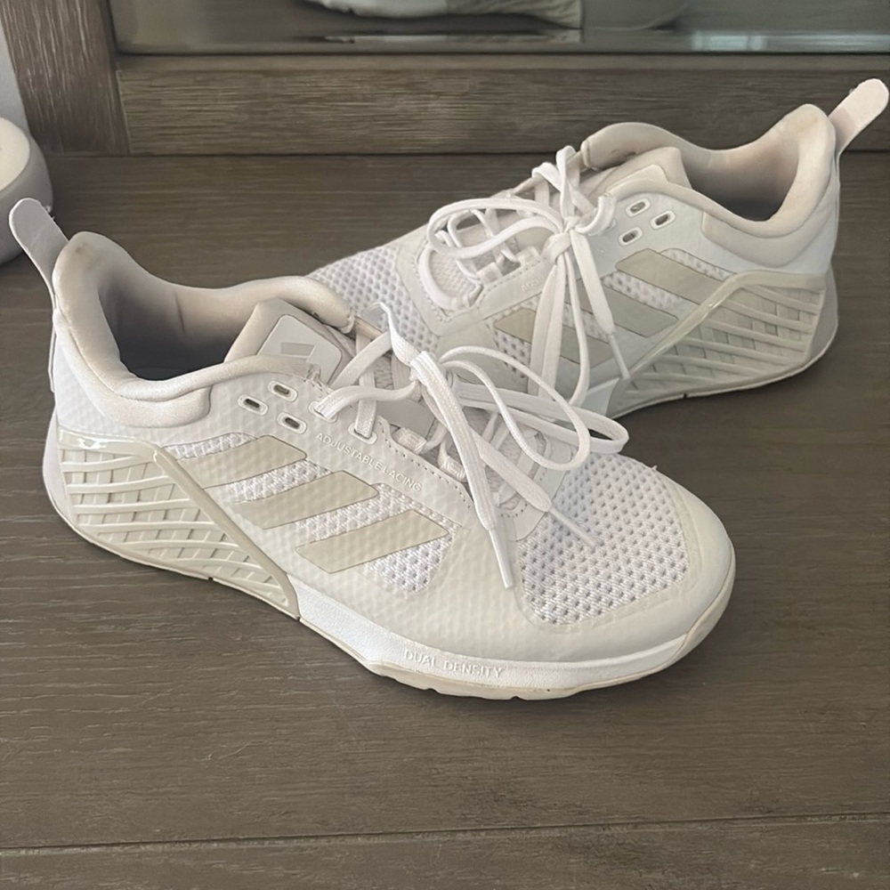 Adidas Women's White Training Dropset Adiwear6. Size 7.